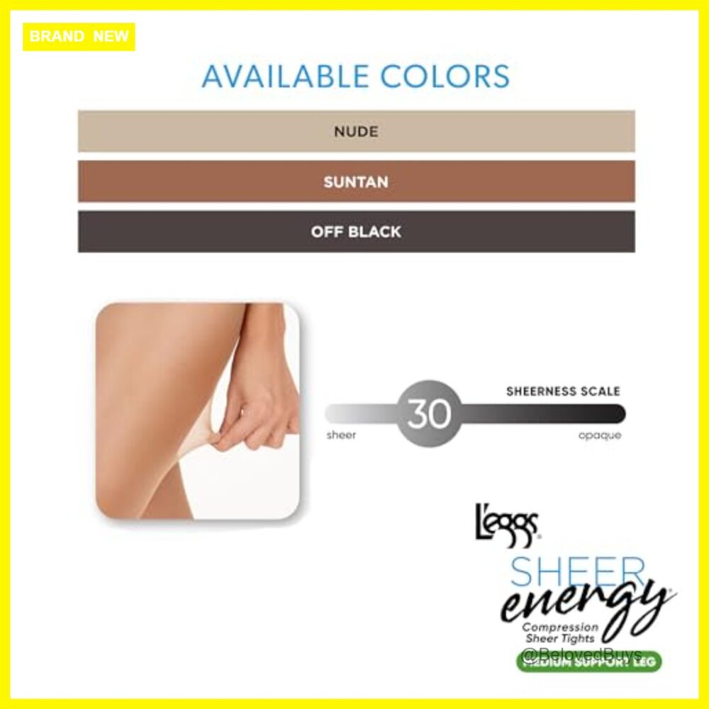 Medium Support Compression Tights Control Top Rei… - image 3